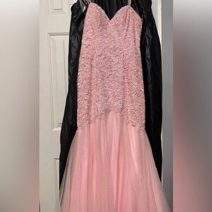Vienna Prom Pink Lace Formal Kids Dress